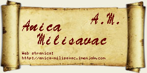 Anica Milisavac vizit kartica